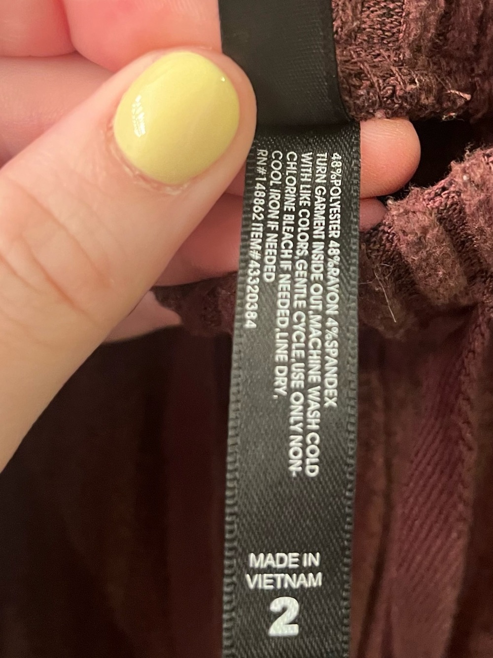 Ribbed Wide-Leg Lounge Pants in Brown - Picture 5 of 6
